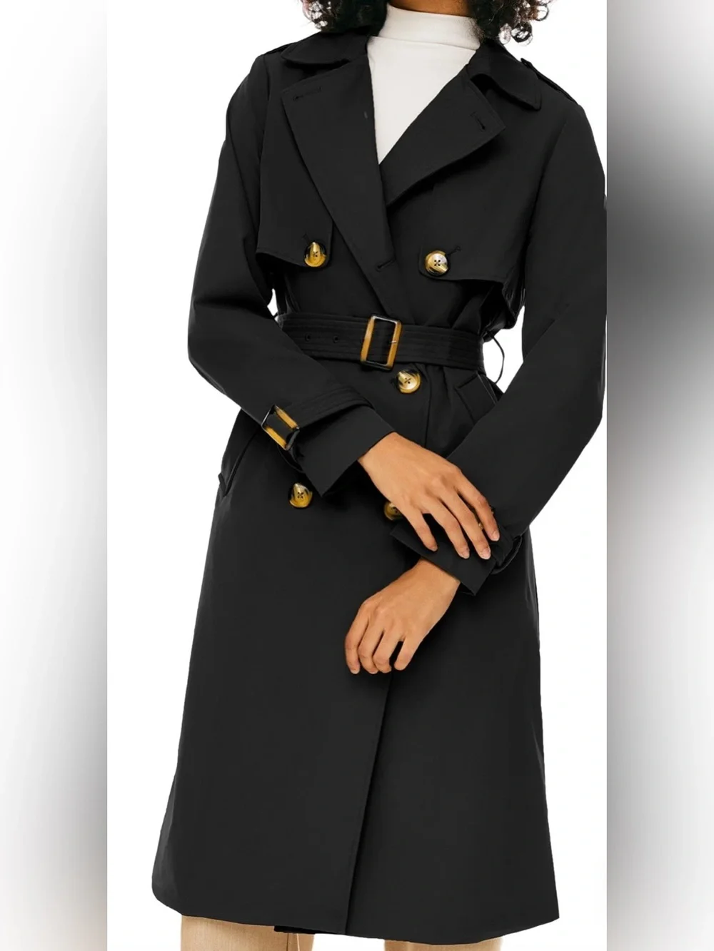 Orolay 3/4 Belted Double-Breasted Hudson Trench Coat-NWT